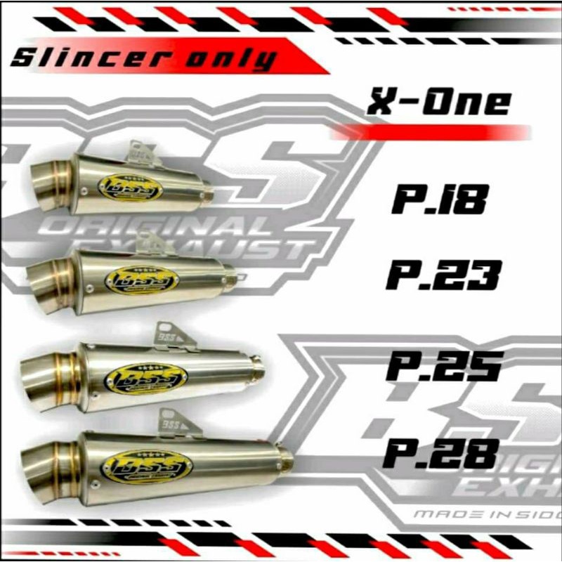slincer bss type bulat competisi ex one original bss muffler