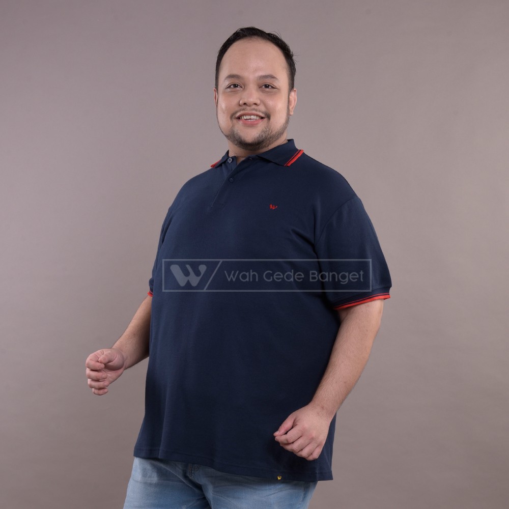 

WGB Kaos Polo Navy Pria Jumbo Big Size Ukuran Besar XXL XXXL WGB