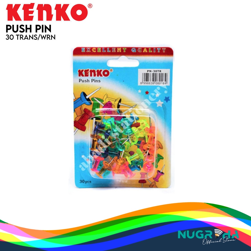 

PUSH PIN WARNA TRANSPARAN KENKO 30