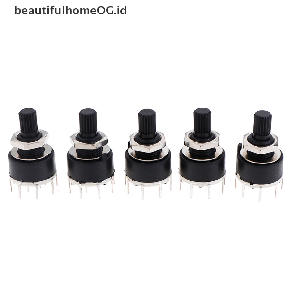 Switch Rotary 2 Pole 3 4 Posisi 1 Pole 5 6 8 Posisi Axis Ukuran 16mm