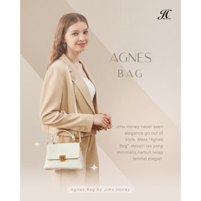 Agnes Bag Jimshoney Tas wanita Selempang realpic original cod tas pesta murah import official store