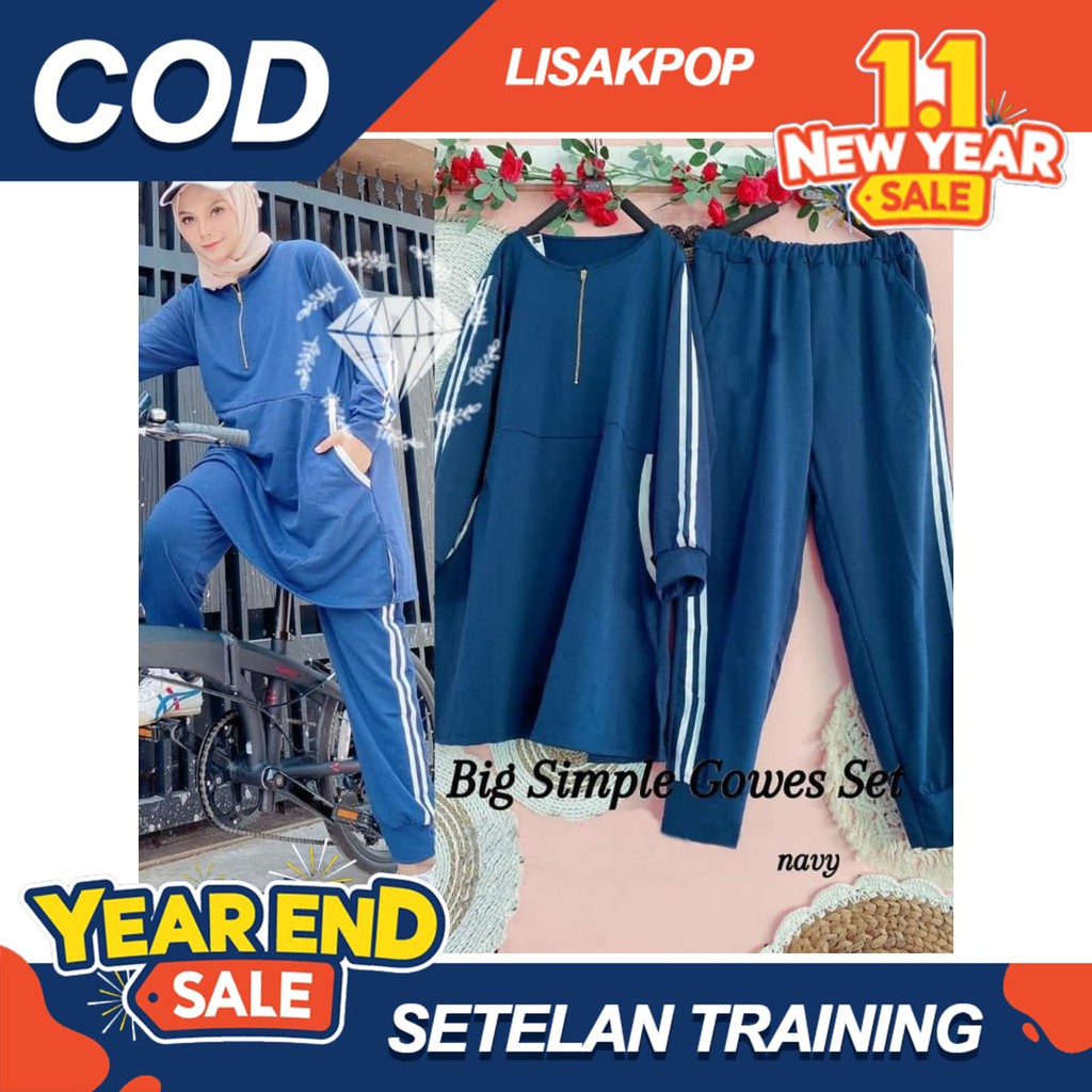 SET KENNY TRAINING JUMBO 3XL SETELAN HARIAN WANITA MUSLIMAH BABYTERY SETELAN ZARA NAGITA PREMIUM I.2