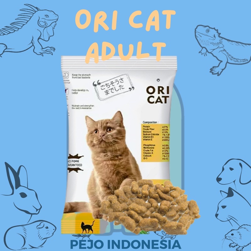 Ori Cat Adult 20 Kg Bentuk Ikan / Bulat Makanan Kucing 1 Karung (20pcs)