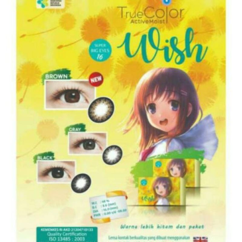 SOFTLENS TRUE COLOR WISH NORMAL BIG EYES FREE LENSCASE