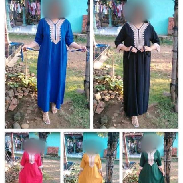 Daster renda model zeema kain tebal