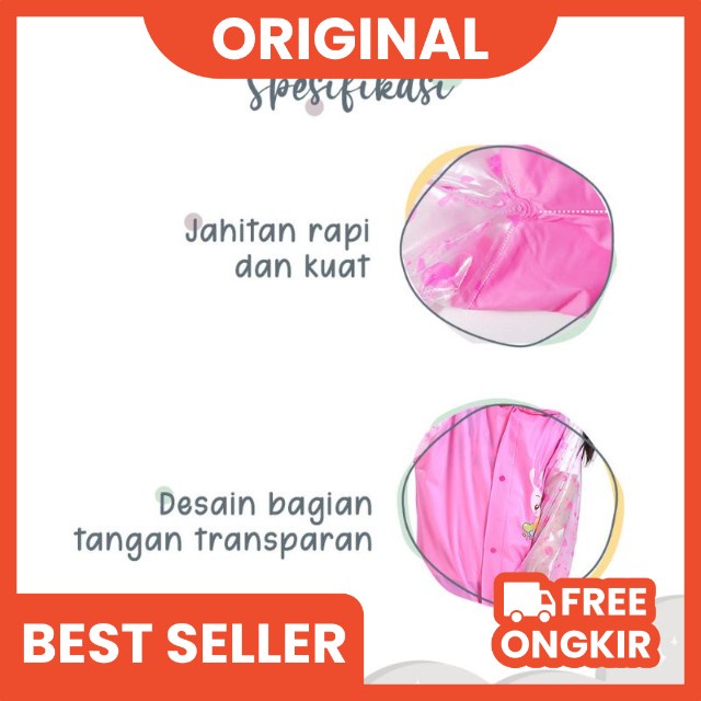 Jas hujan anak laki laki Jas hujan anak perempuan Dengan ruang ransel Mantel Hujan anak High Quality