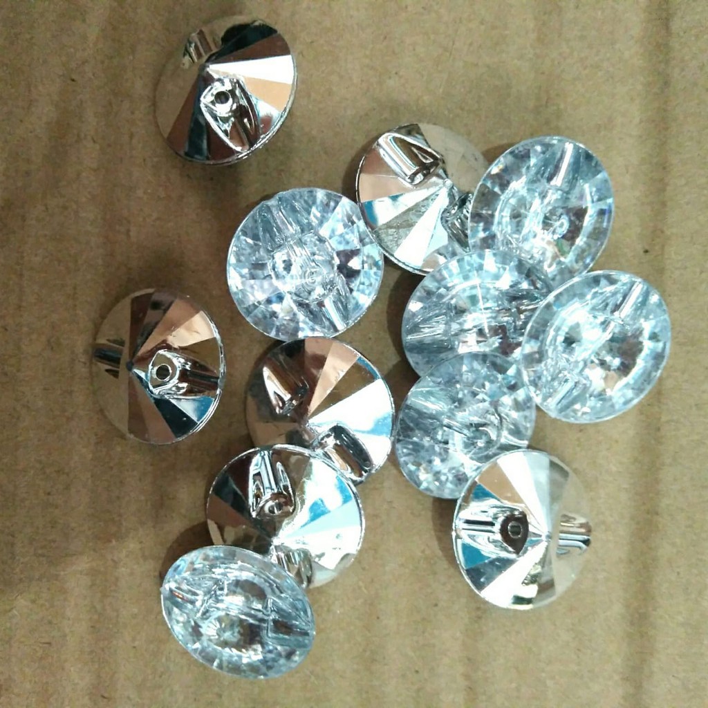 

Kancing Kristal Polos 22 mm 1 pak isi 200 pcs