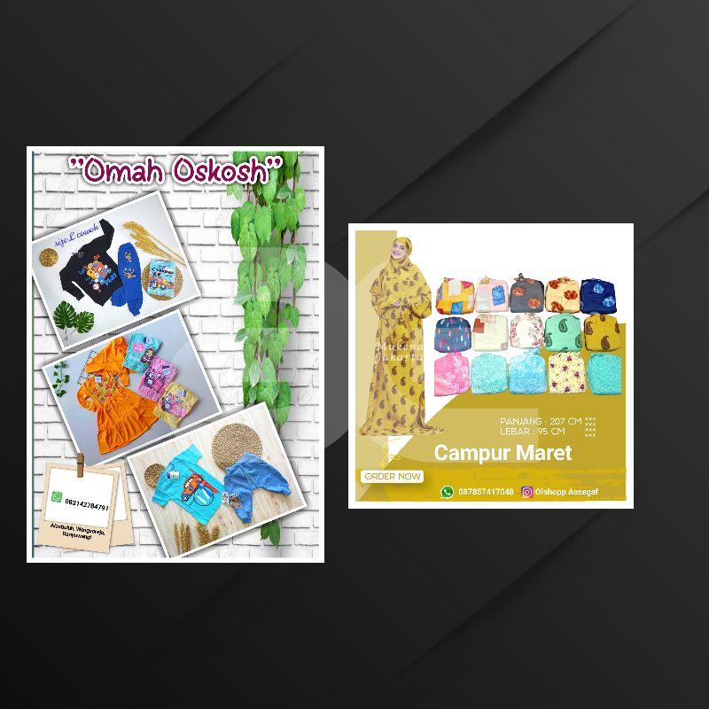Desain Pamflet Online Shop