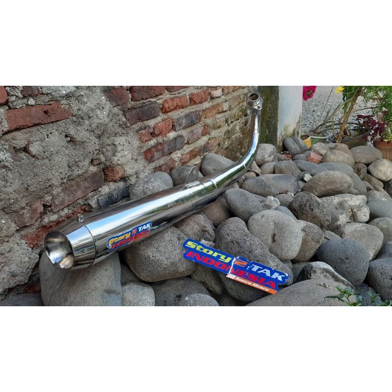 Knalpot Standar Racing RX King RX Special knalpot bambu lokal produk purbalingga full chroom