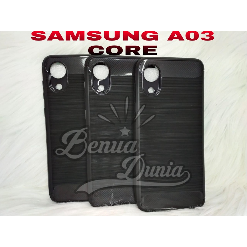 SOFCASE IPAKY KARBON SAMSUNG A03S -SAMSUNG A03 CORE//CASE IPAKY KARBON FIBER BLACK ONLY - BD