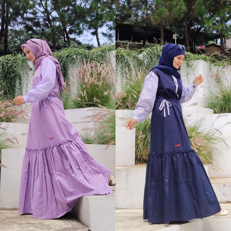Mayesa Dress Matt Rami Premium kancing aktif busui