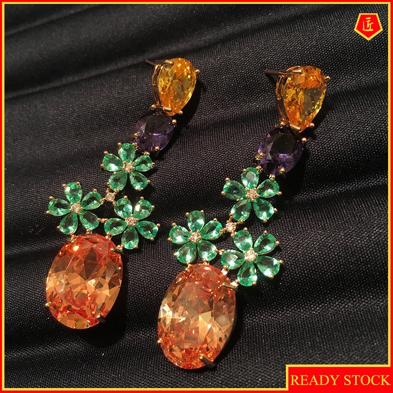 [Ready Stock]New Personality Stylish Flower Earrings