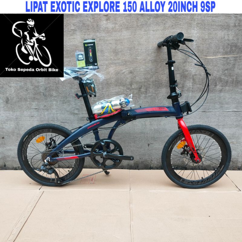 Sepeda Lipat Exotic Explore 150 Alloy 20Inch 9Sp