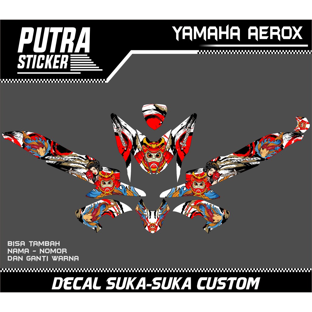 Sticker Aerox 155 Full Body, Decal Sticker Aerox 155