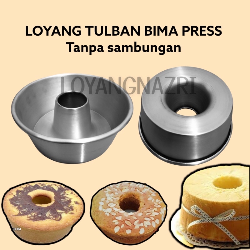 LOYANG TULBAN PRESS BIMA / LOYANG BOLU BAKING PAN TANPA SAMBUNGAN