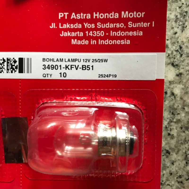 Lampu/Bohlam Depan Honda 12V 25/25W