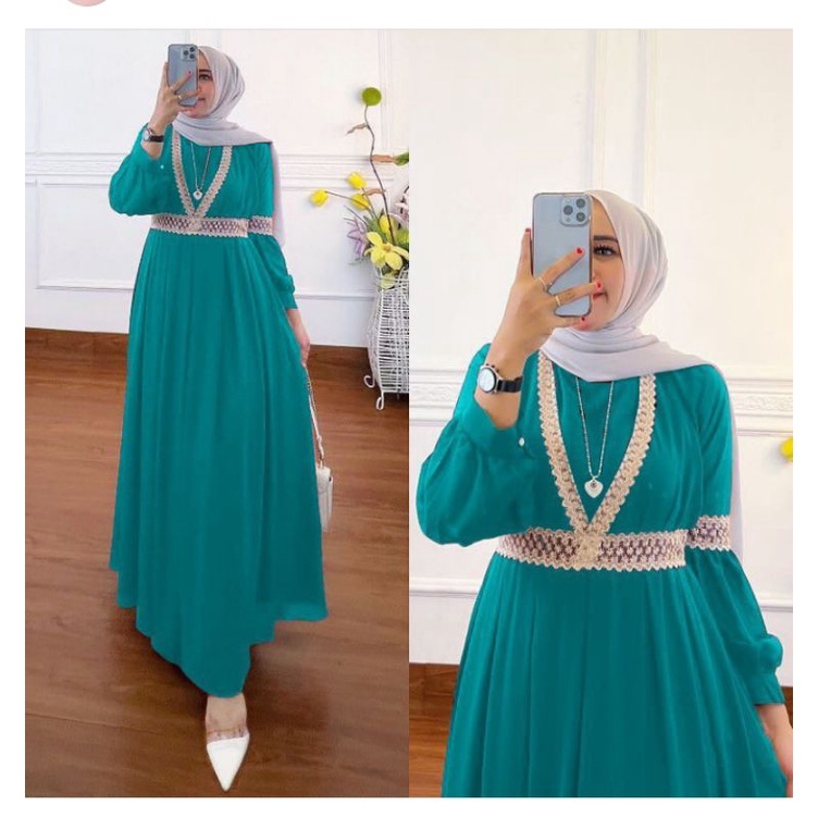 Qaisha Dress Gamis Muslim Wanita Terbaru-4