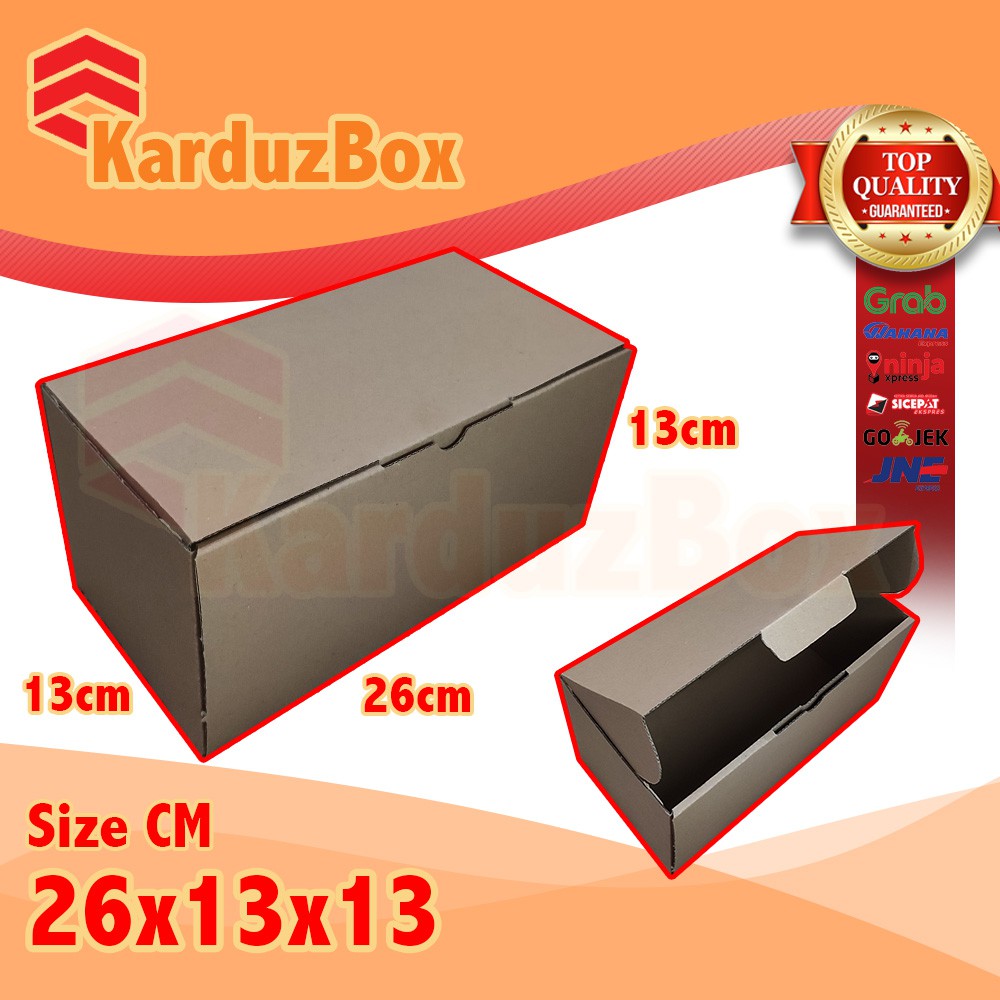 

26x13x13 kotak Kardus Packing Box Pizza, box hampers, box kado, kardus diecut polos