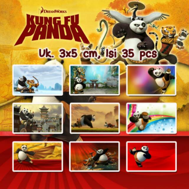 

Stiket label nama tipe B Kungfu panda