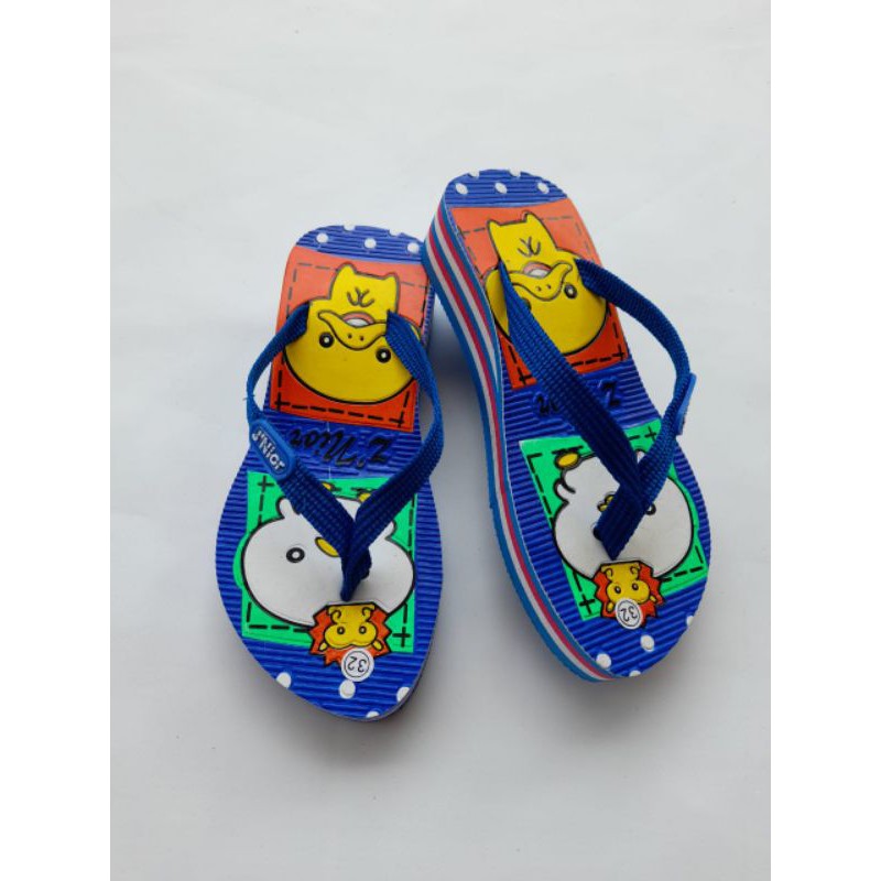 sandal wedges anak perempuan motif ac DUCK gaya korea terbaru