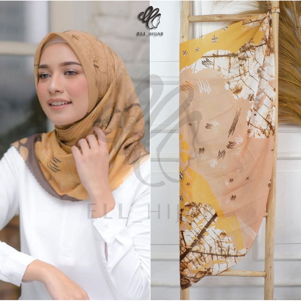 Hijab segiempat denay ell motif (pohon series)-1