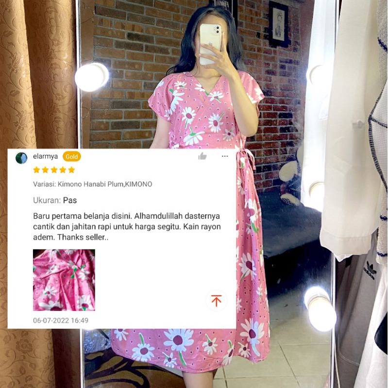 Sapasara - Daster Kimono Jumbo Daster Bahan Rayon Adem LD 120 Bumil Busui Friendly Etalase 2