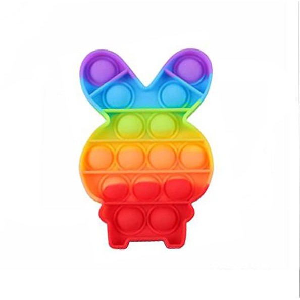 MAINAN ANAK POP IT MURAH POPIT SQUARE RAINBOW MULTICOLOR FIDGET PUSH BUBBLE PENGHILANG STRESS COD-KELINCI