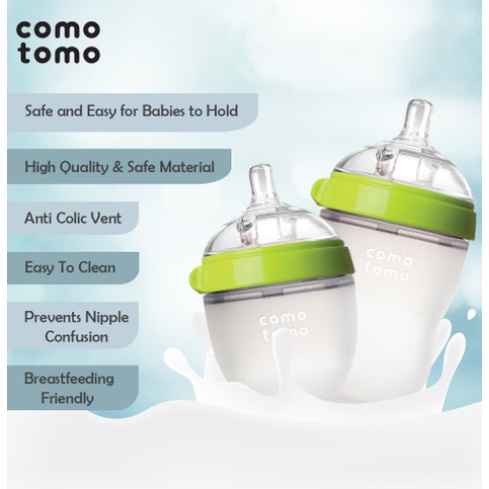 Comotomo Baby Bottle Anti kolik 250ml Single Pack / Botol Susu Bayi