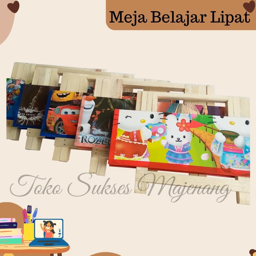 Meja Belajar Lipat Anak / Meja Lipat / Meja Belajar Kayu / Meja Lipat Anak / Meja Belajar Minimalis 
