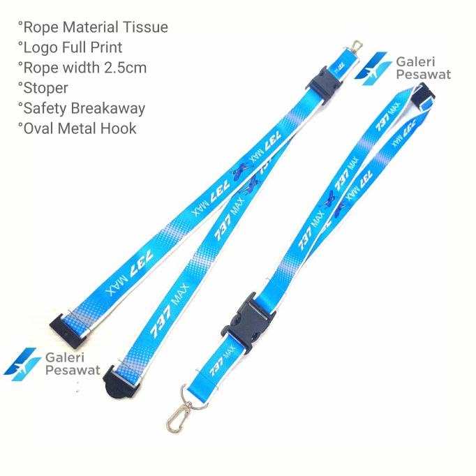 

Office & Stationery | Document Organizer | Lanyard / Gantungan Tali Id Card Boeing 737 Max Premium | Best Seller