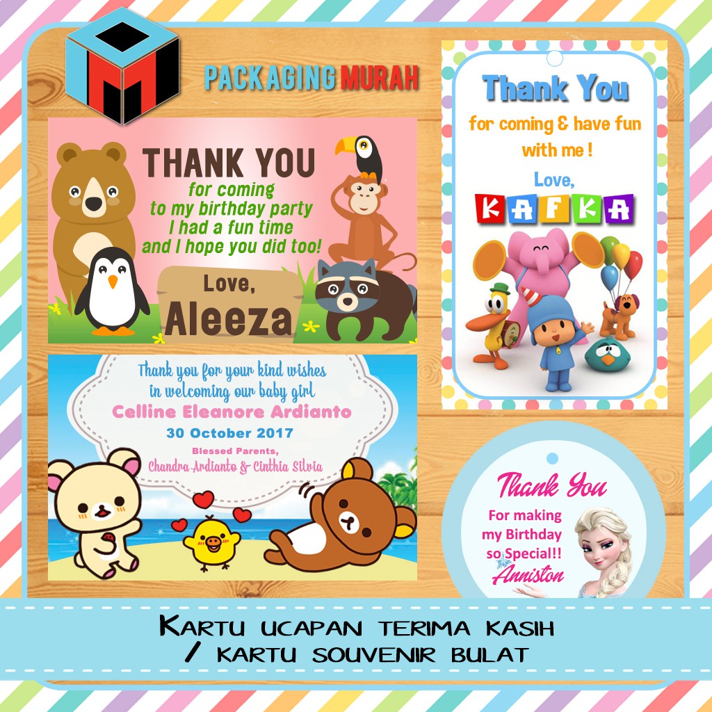 

Kartu Ucapan Terima Kasih / Kartu Souvenir Bulat