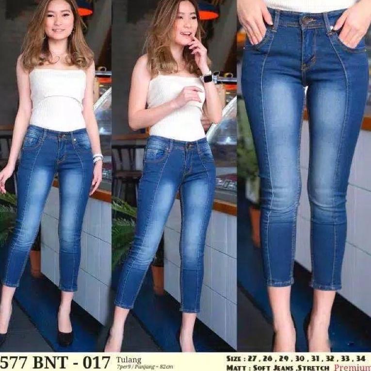 MOZA 7/9 FRONT LINE CELANA JEANS 7/9 TULANG –CHE.01Jl22ᵟ