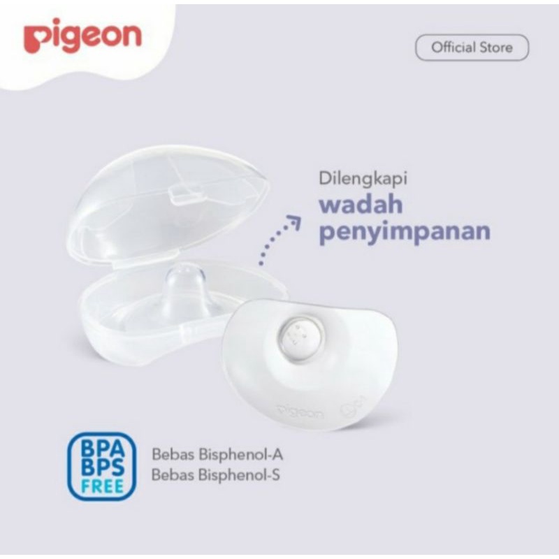 Pigeon Nipple Shield Pelindung Puting penyambung puting Natural Fit Silicone