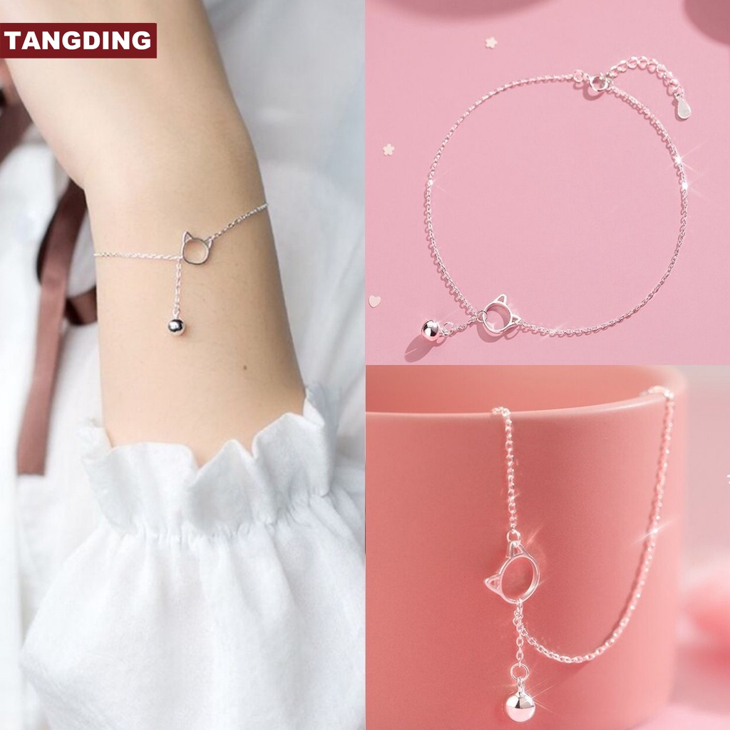 【COD Tangding】Cat Bell Bracelet Female Korean Ins Simple Personality Students Gift Fashion Accessories