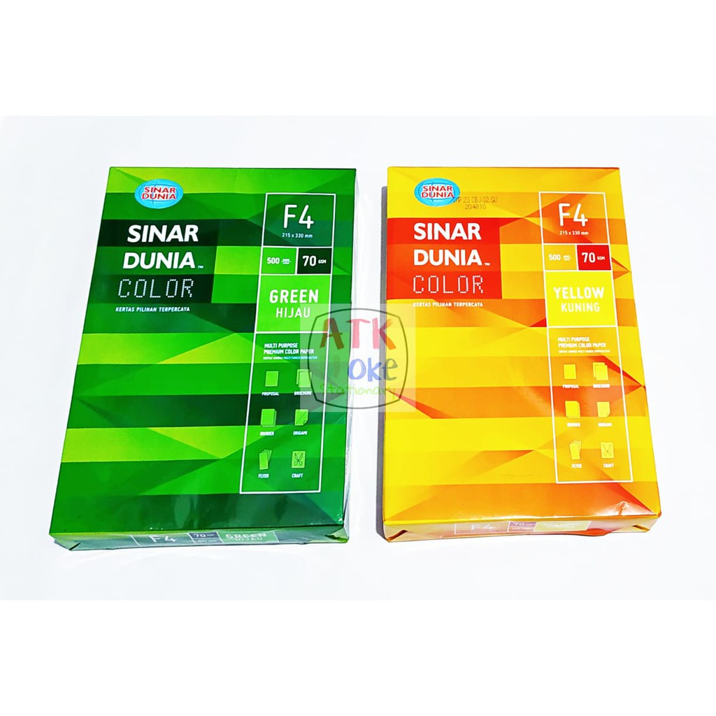 

Sidu Kertas HVS Warna F4 70gsm