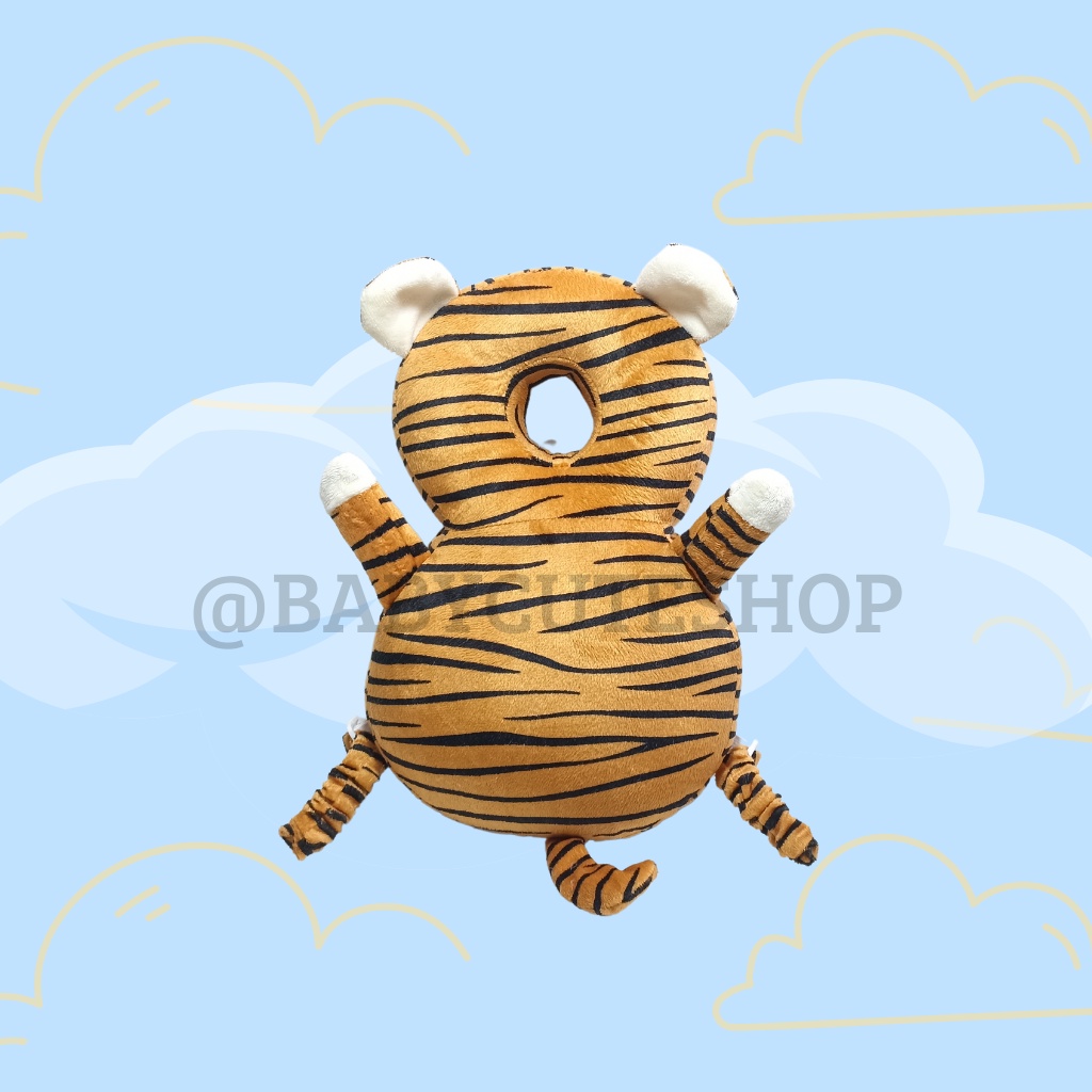 ( FREE STRAP ) Bantal Pelindung Kepala Bayi Harimau | Pelindung Kepala Bayi | Head Neck Pillow Pad