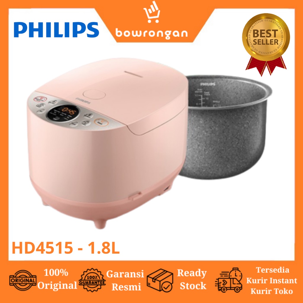 Philips Digital Rice Cooker 1.8L Bakuhanseki HD4515 HD 4515