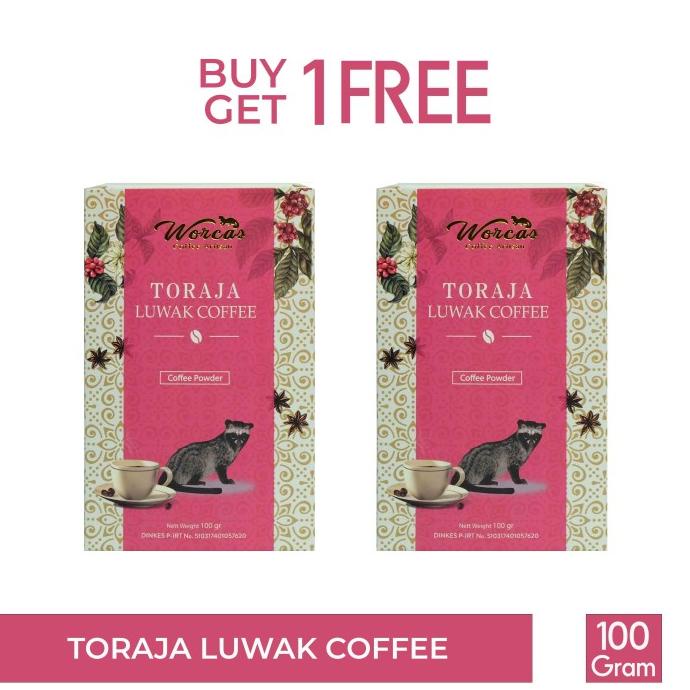 

WORCAS Toraja Luwak Coffee 100gr | Coffee Powder -Diskon Besar
