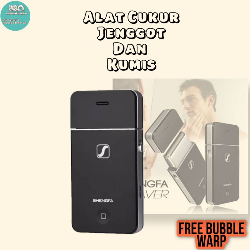 Alat Cukur Jenggot Kumis Elegant Model Iphone Electric Shengfa Shaver Recharge