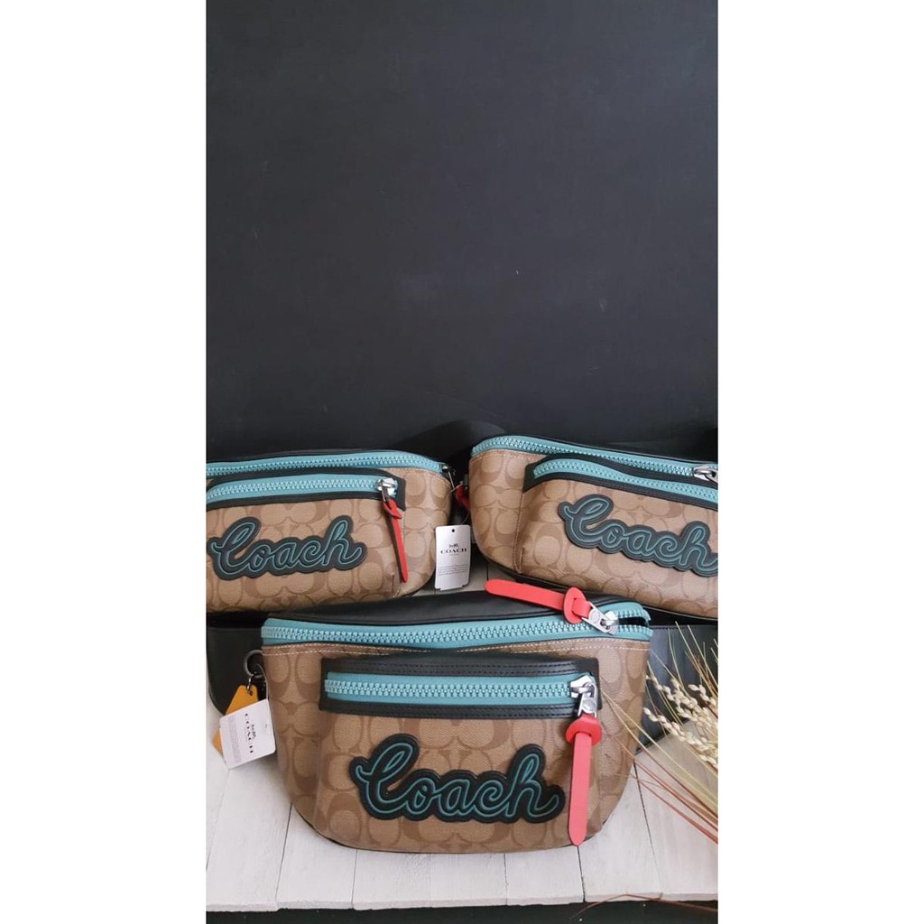BEST QUALITY WAISTBAG COWOK IMPORT~ COACH TERRAIN BELT BAG SIGNATURE KHAKI SALE