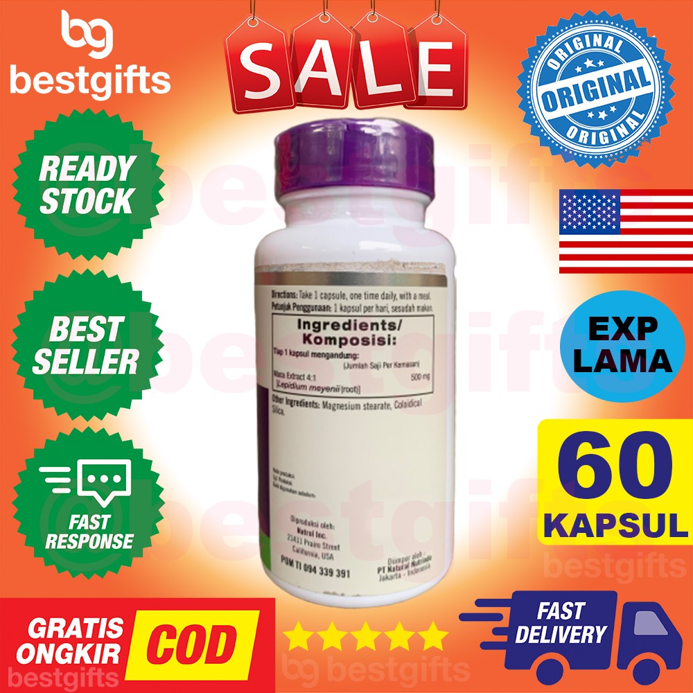 NATROL MACA MEN'S HEALTH HERBAL KESEHATAN STAMINA VITALITAS FERTILITAS PRIA LAKI WANITA 60 KAPSUL