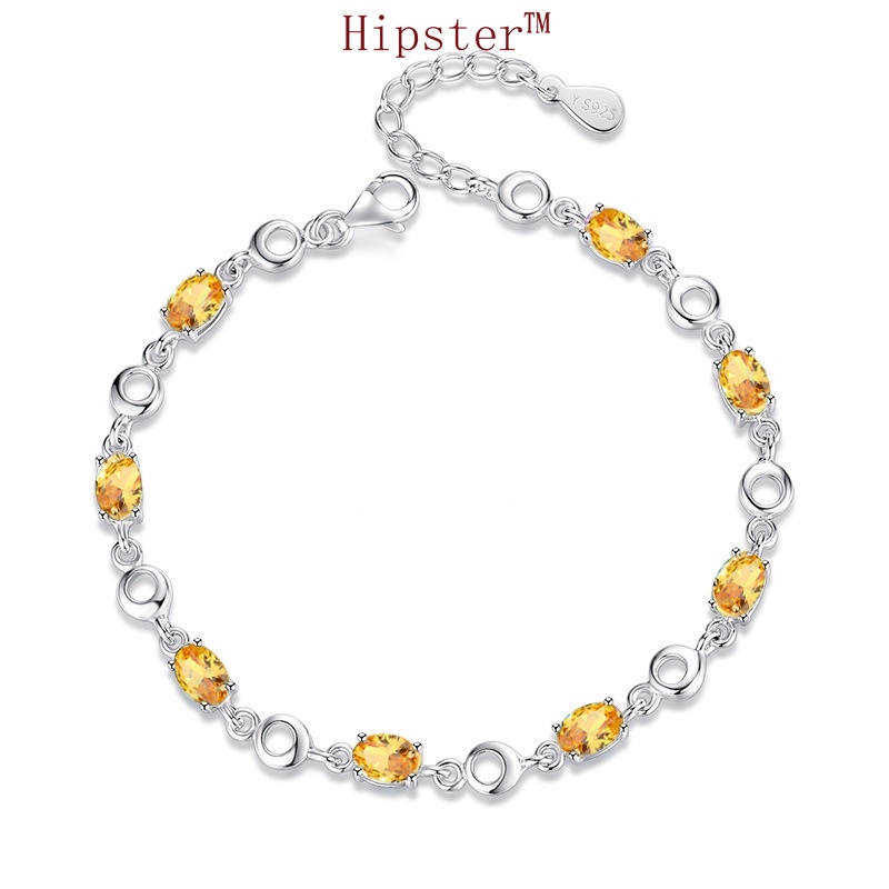 Classic Fashion Hot Sale Ocean Heart Color Natural Gemstone Bracelet