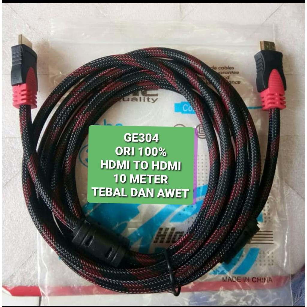 G304 Kabel hdmi 10 meter cable tv televisi monitor cpu komputer led cable high speed hdtv full hd hd universal multi Ps playstation panjang G304   HDMI HDMI Panjang kabel 10 meter  BISA SEGALA JENIS TV ATAU MONITOR  KUAT DAN TAHAN LAMA  BERKUALIT