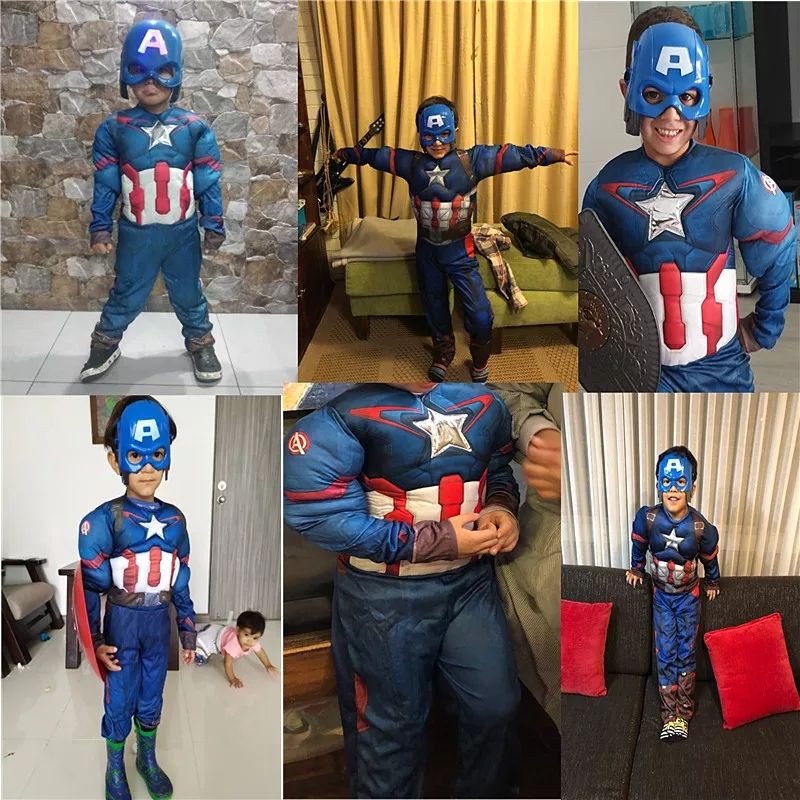 Kostum Anak dan Dewasa Captain America Kapten Amerika Superhero Costplay good ok