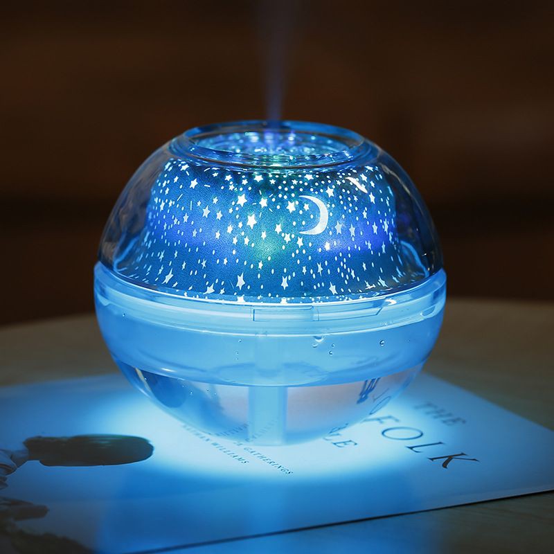 Diffuser Humidifier Aromaterapi Led Projection 7 led RGb Lampu Tidur