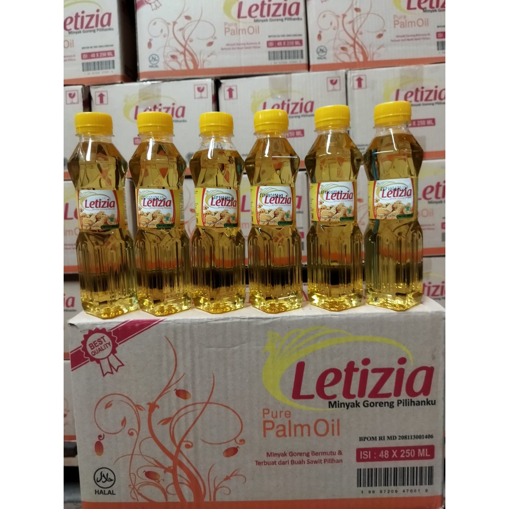 LETIZIA MINYAK GORENG BOTOL 250ML KARTON