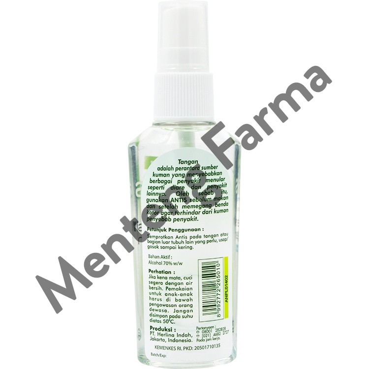 Antis Hand Sanitizer Spray Timun 55 mL - Pembersih Tangan Anti Kuman