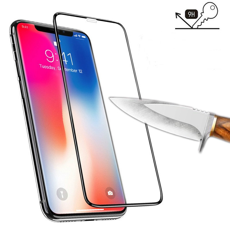 Pelindung Layar Tempered Glass 9D Untuk iPhone 14 13 12 11 Pro X XS Max XR 6 6s 7 8 Plus