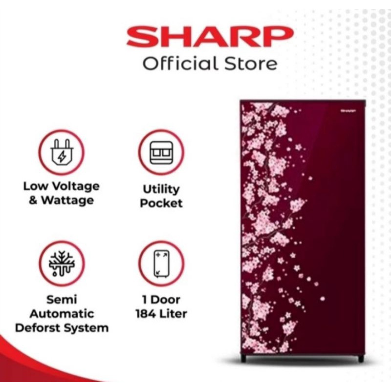 Kulkas 1 Pintu Sharp SJ-N192D | Lemari es SJN192D N192 D VR VB