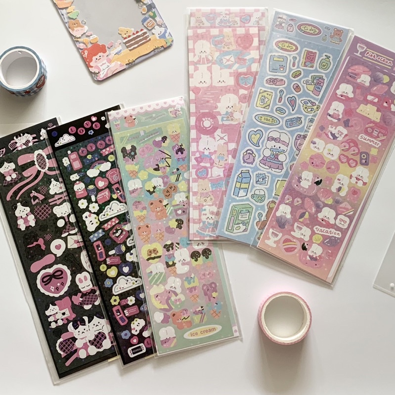 

sticker korea confetti deco photocard glitter readystock B307